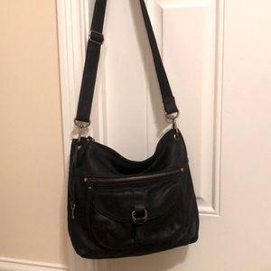 COPY - Fossil black pebbled leather crossbody shoulder bag